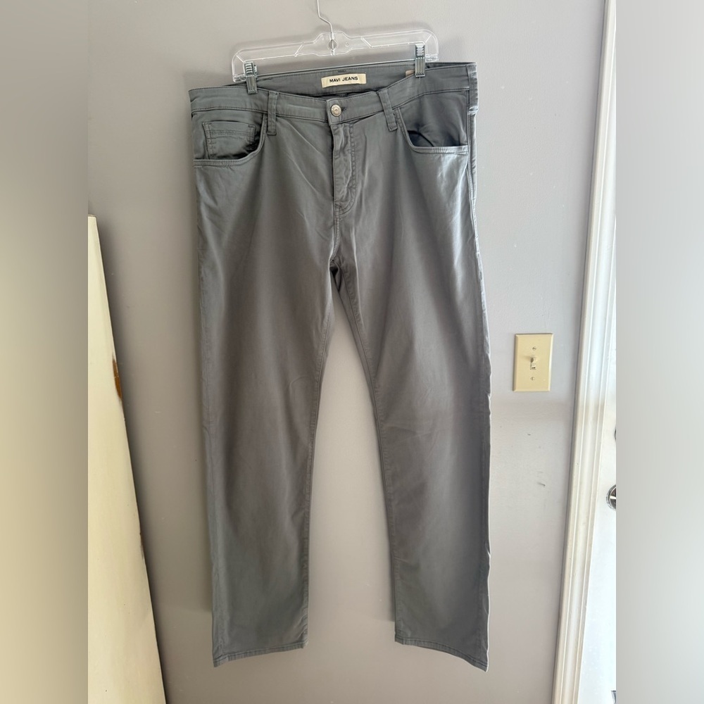Mavi Zach Straight Grey Denim Jeans Men’s SZ 38x34 Cotton Business Casual Fall